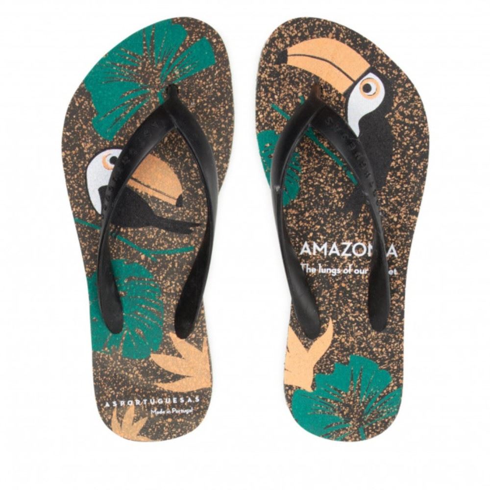 ASPORTUGUESAS Zehentrenner Flipflop Kork nachhaltig kautschuk P018120005 