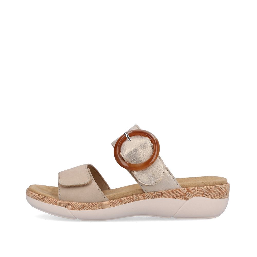 Remonte Damen Pantoletten champagner-beige S13  R6858-60 