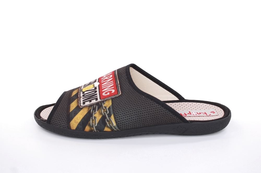 s`knöpli Herren Pantolette Hausschuh schwarz S13 AC10860 