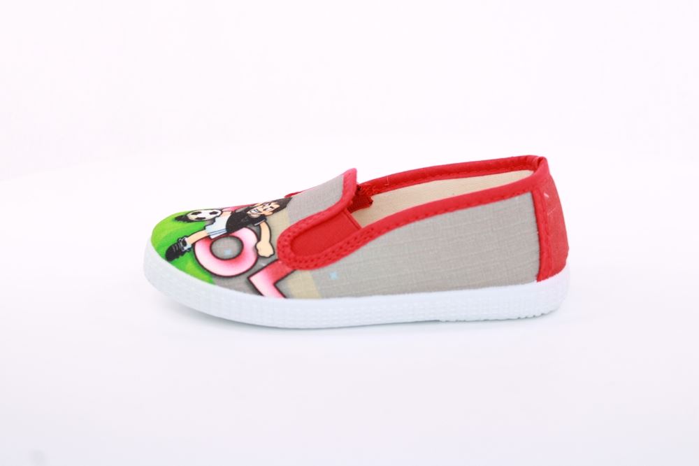 s`knöpfli Kinder Hausschuh Schlupfschuh Fussball- Motiv grau S13 V28902 