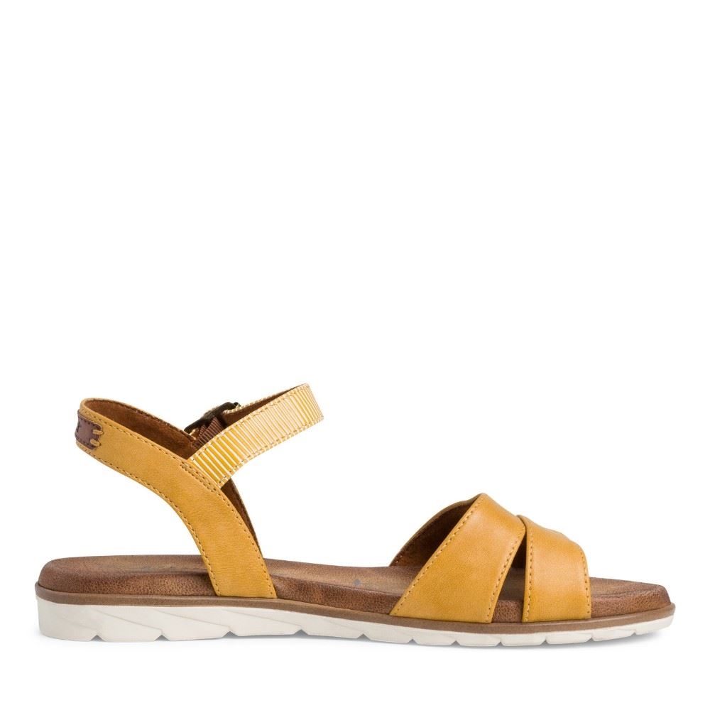 Tamaris Sandale Riemchen gelb blau 1-1-28110-26 