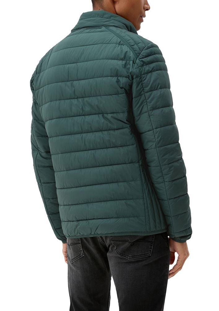 s.Oliver leichte Herren Steppjacke Stehkragen grün S22 2115319 L | 7962 GREEN | 