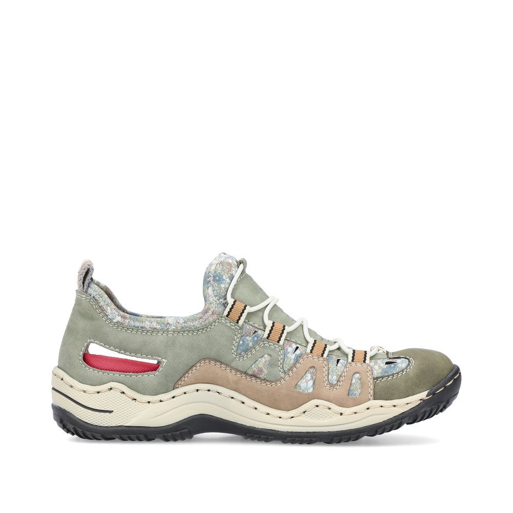 Rieker Antistress Damen Slipper Schlupfschuh sportlich Wechselfußbett grün S13  L0539-52 