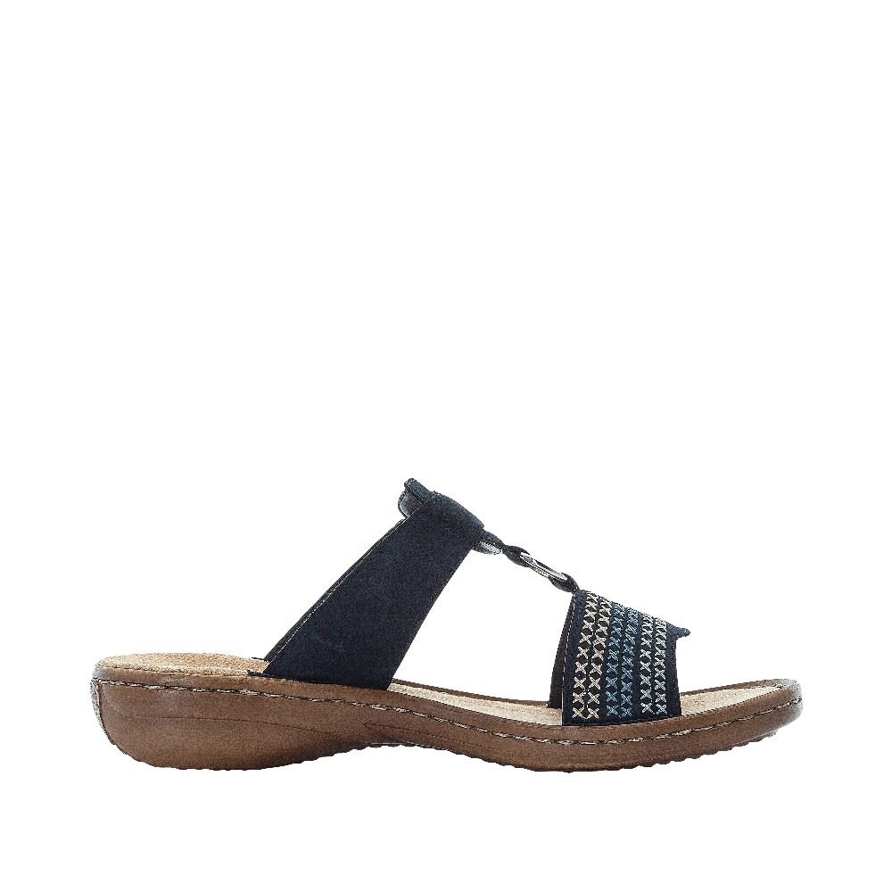 Rieker Antistress Damen Pantolette blau S12 608K8-14 42 | pazifik | E
