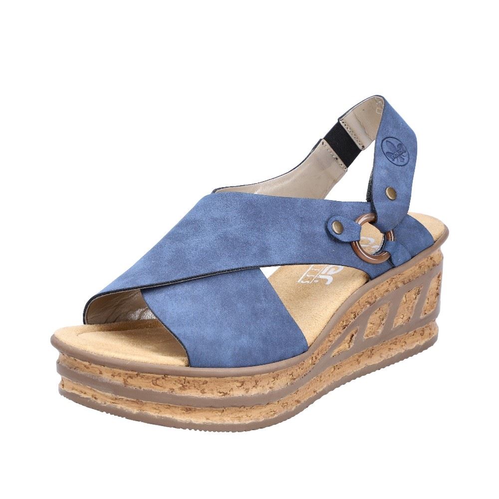Rieker Sandale Sandalette blau S12 68184-14 