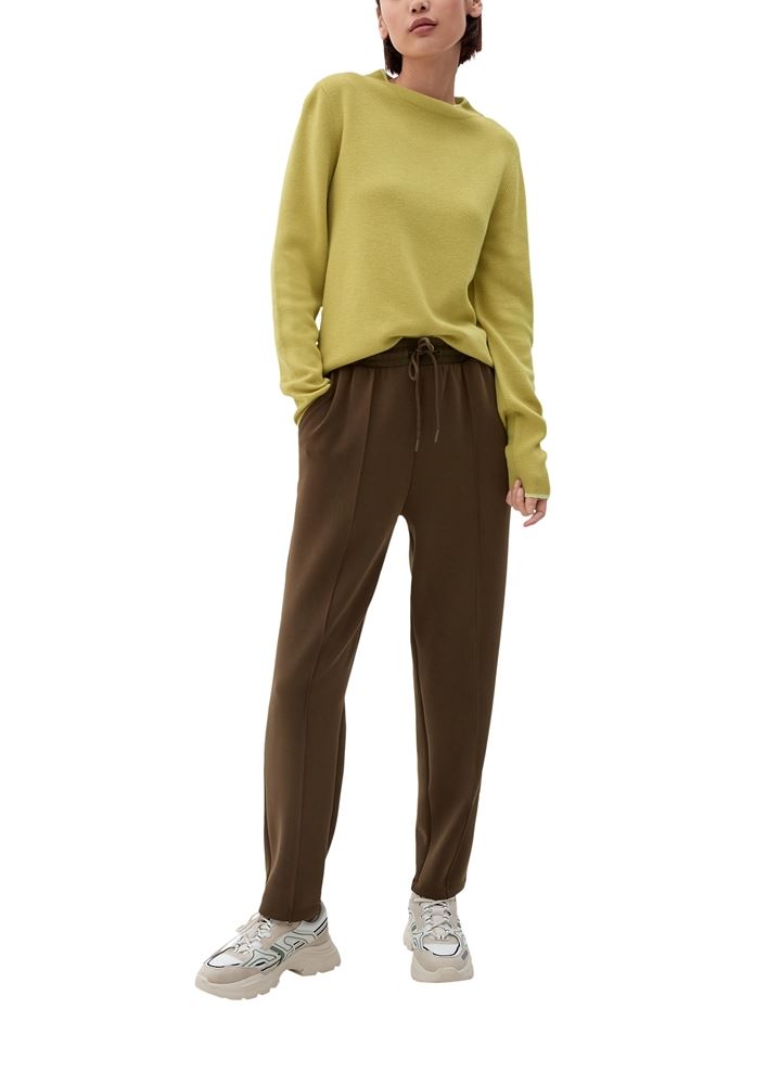 s.Oliver Feinstrickpullover aus Viskosestretch S22 2121145 46 | 82W9 BROWN | 