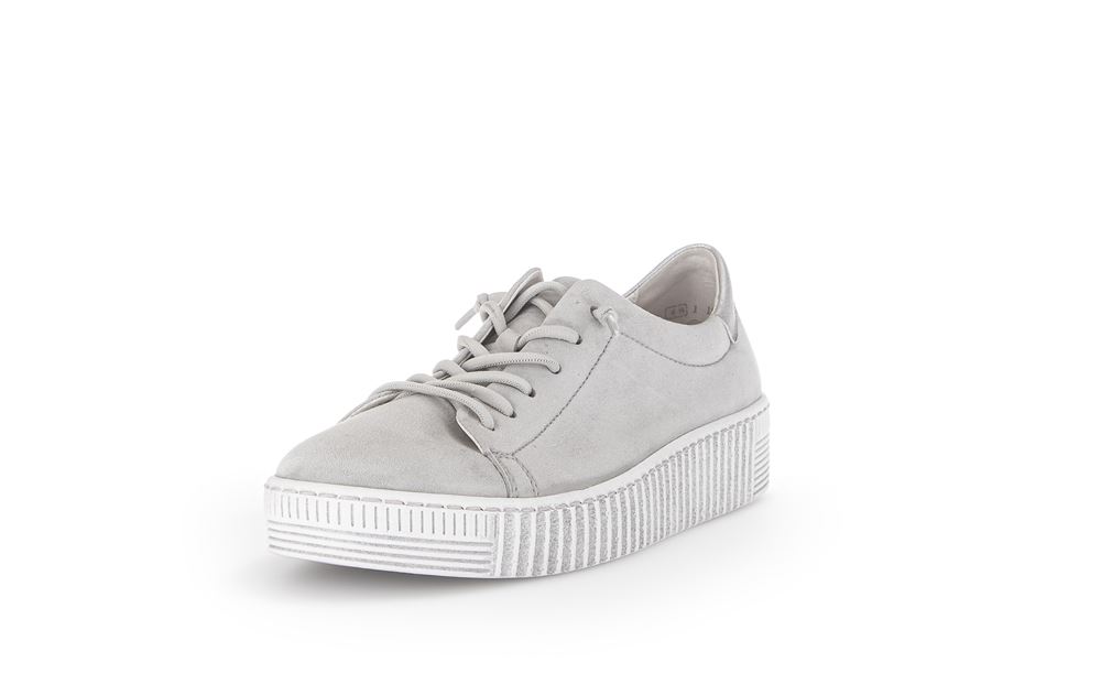 Gabor Sneaker low Rauleder Wechselfußbett grau S13  23.331.19 