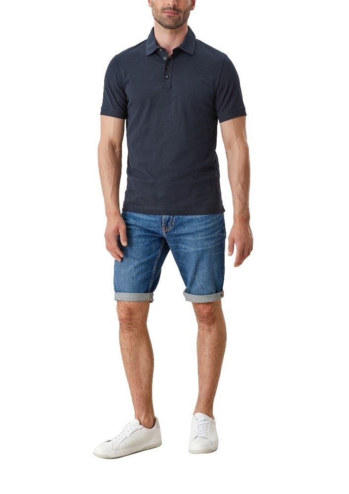 s.Oliver Poloshirt aus Slub - Jersey einfarbig 2113344 