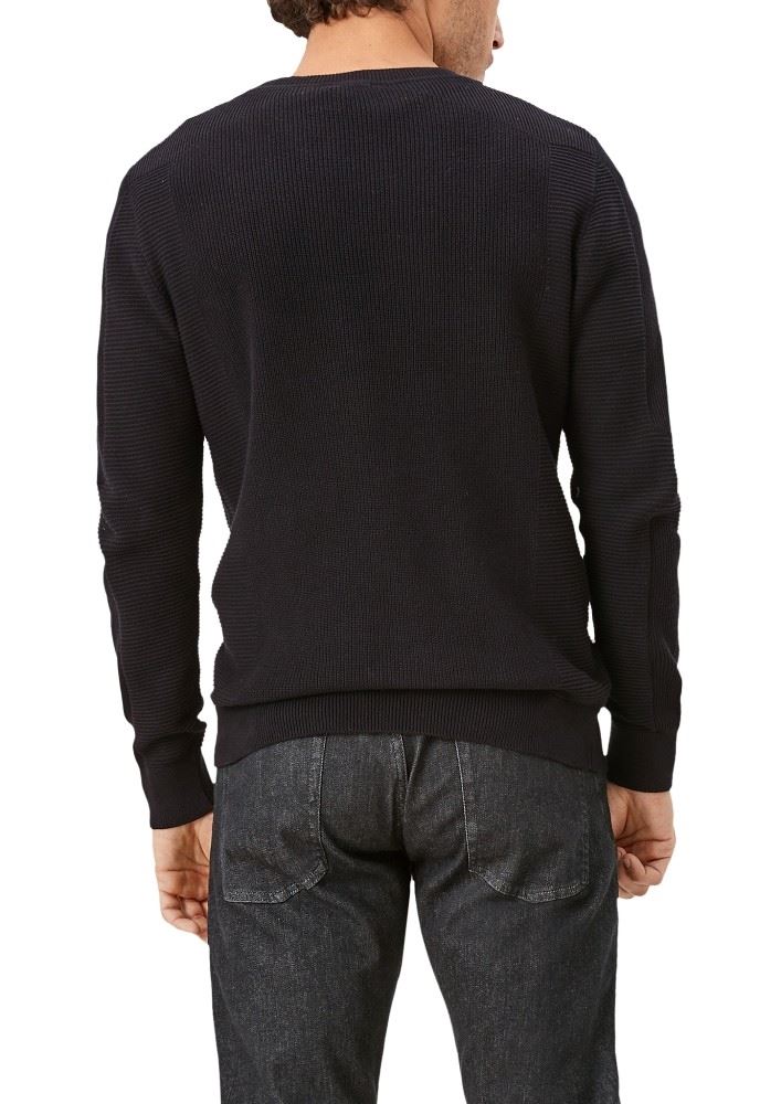 s.Oliver Pullover Strick Rippbündchen schwarz S21 2105996 XXL | 9999 black | 