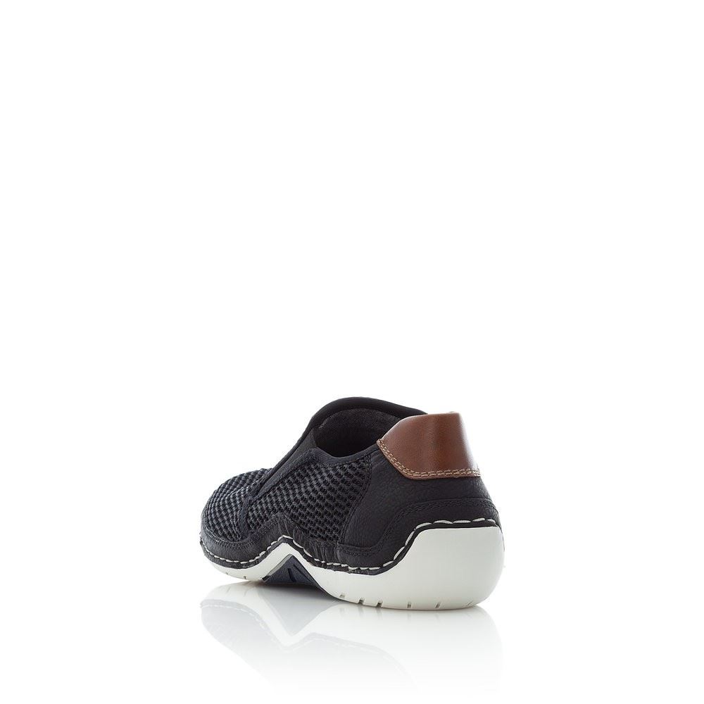 Rieker Slipper Textil Memosoft Gummizug schwarz 07556-00 