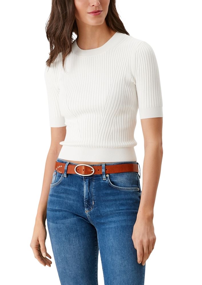 s.Oliver Damen Gürtel Leder Nieten braun schwarz S12  2112135 