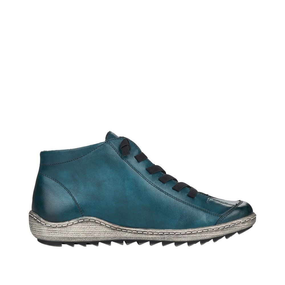 Remonte Schnürstiefelette Schnürboots Elastikbänder Reißverschluss Wechselfußbett grün S22 R1498-12 37 | petrol | G
