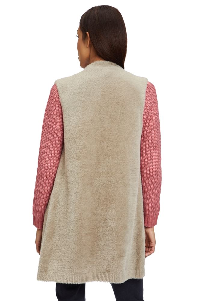 Betty Barclay Kunstfell- Weste Umlegekragen braun S22 58061155 