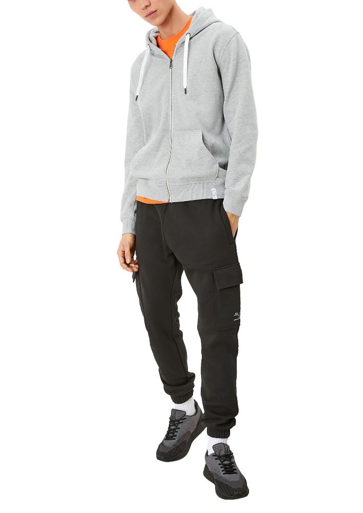 QS deigned by Sweat-Jacke grau,blau S13  2109834 