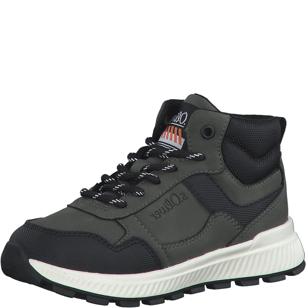 s.Oliver Jungen Sneaker High Schnürschuh Warmfutter grün S22 5-5-45105-39 28 | 730 KHAKI COMB | 