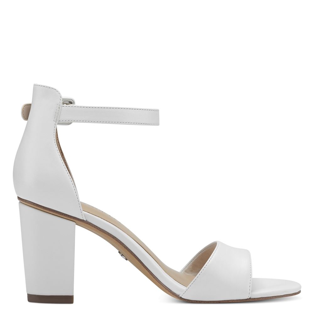 Tamaris Sandalette Leder Blockabsatz white S13  1-1-28326-20 