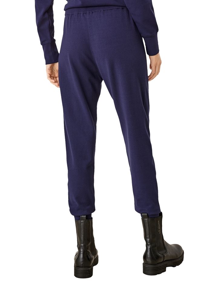 s.Oliver Hose Joggpants  Leggings Feinstrick blau S21 2110536 36 | 5694 Midnight B | 