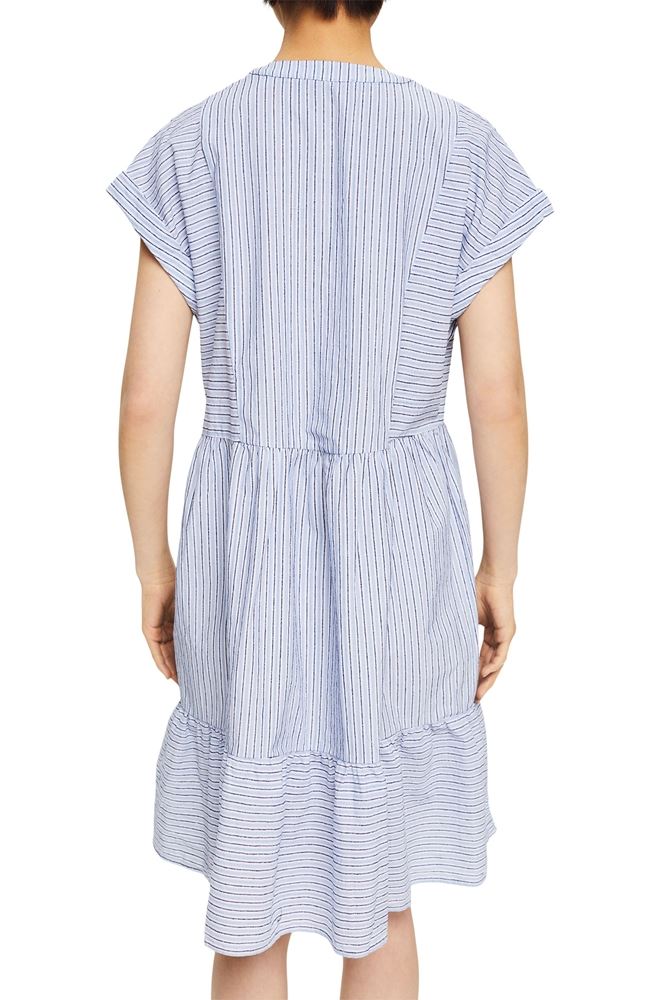 ESPRIT Sommerkleid Streifenmuster Volantsaum weiß S12 052EE1E343 40 | E112 OFF WHITE | 