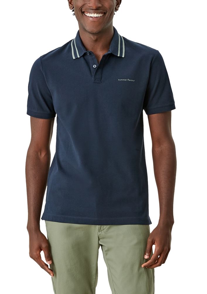 s.Oliver Herren Poloshirt mit Streifendetail blau, grün S13  2113224 