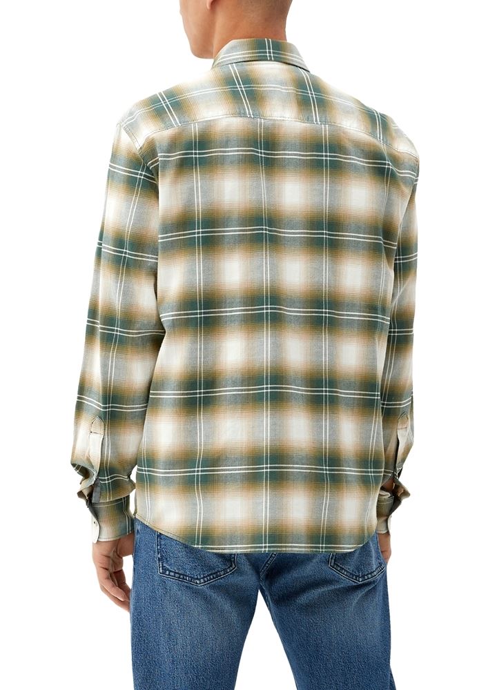 s.Oliver Herren Flanell- Hemd Kentkragen Brusttasche kariert grün S22  2120973 XXL | 78N5 GREEN | 