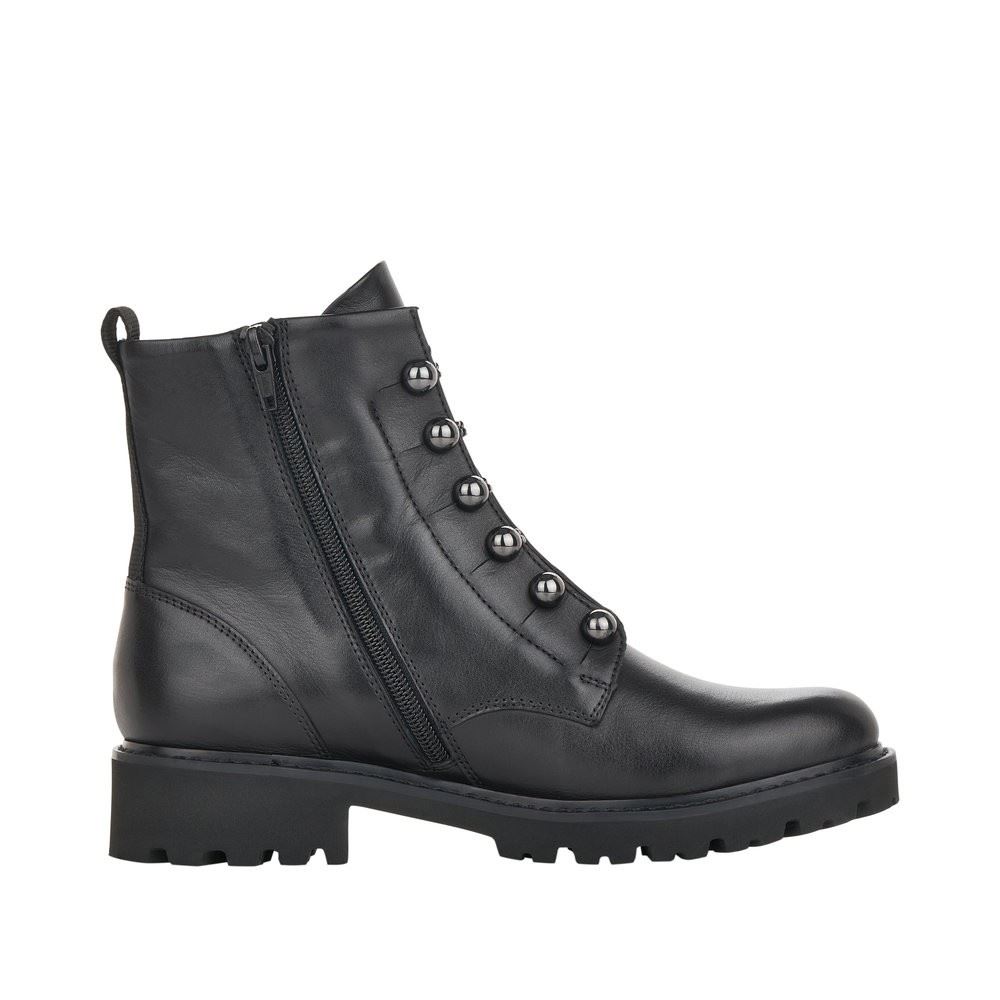 Remonte Damen Boots Kettendetails Leder schwarz S22 D8670-01 