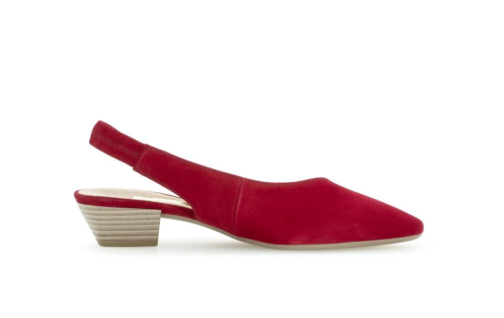 Gabor Slingpumps samt rot 25.630.15 