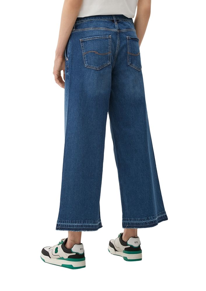 QS designed by Regular: Culotte mit Textilgürtel blau S13  2127853 