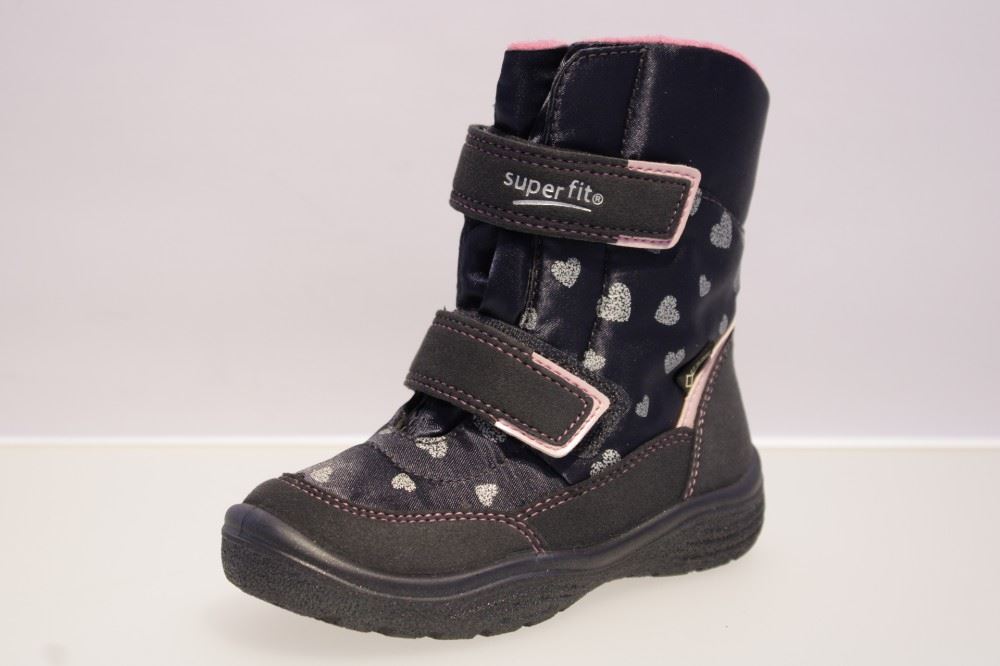 Superfit Stiefel GoreTex wasserdicht warm blau rosa Klettverschluss  3-09091-80 