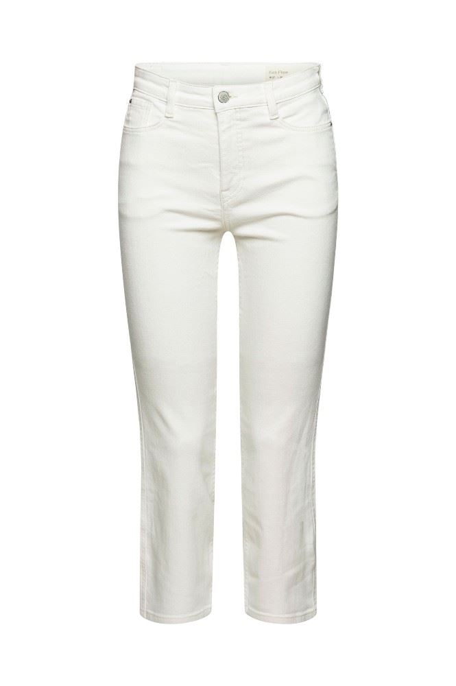 ESPRIT Cropped Jeans mit Kick Flare 032EE1B320 W28 | E110 OFF WHITE | 
