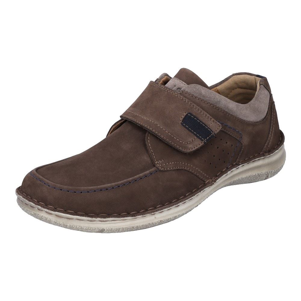 JOSEF SEIBEL Anvers 93 Herren Halbschuh Klettverschluss Leder braun S12  43693 