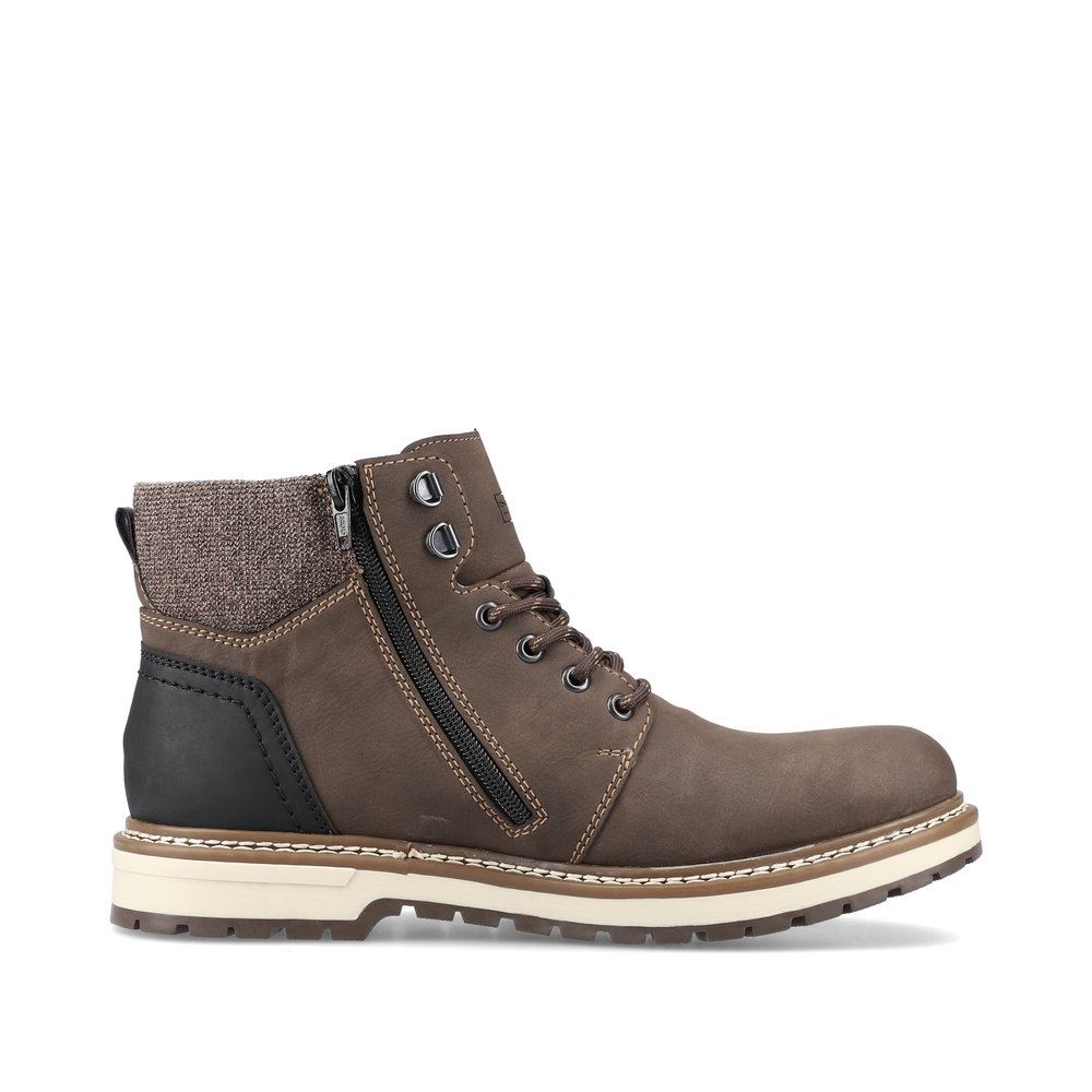 rieker Antistress Herren Schnürstiefel TEX- Membran braun S21  F3812-25 41 | schoko/schwarz/ | G