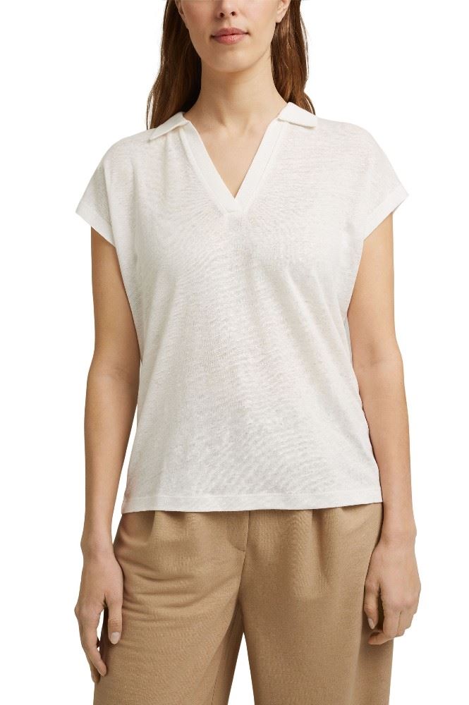 ESPRIT COLLECTION Poloshirt Leinen 041EO1K307 