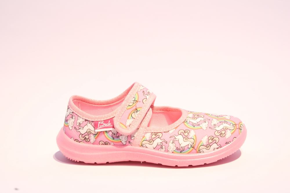Beck Hausschuh Mädchen Einhorn rosa 691/03 