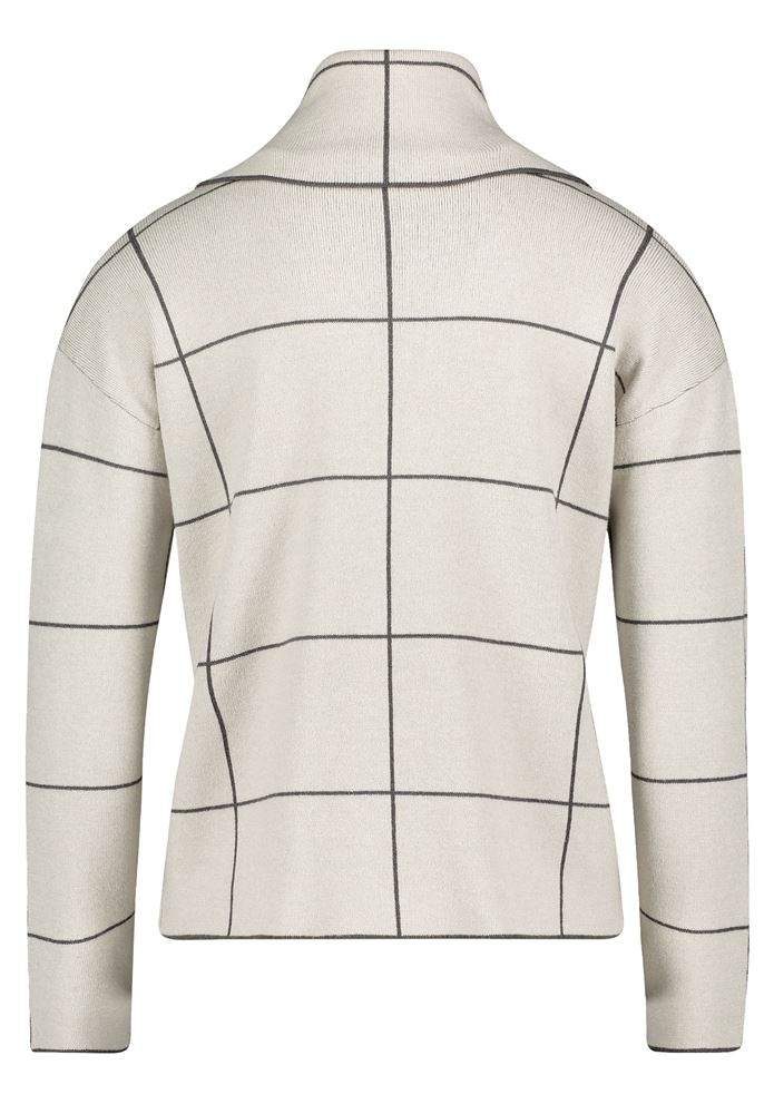 Betty Barclay Strickpullover Karo- Muster beige, grau S22 57941026 