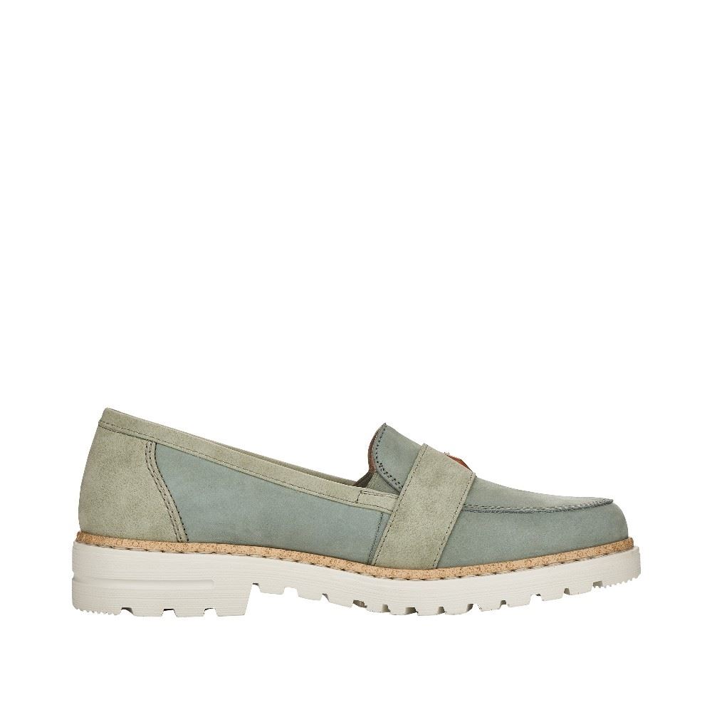 Rieker Antistress Damen Slipper Loafer grün S12 54864-52 