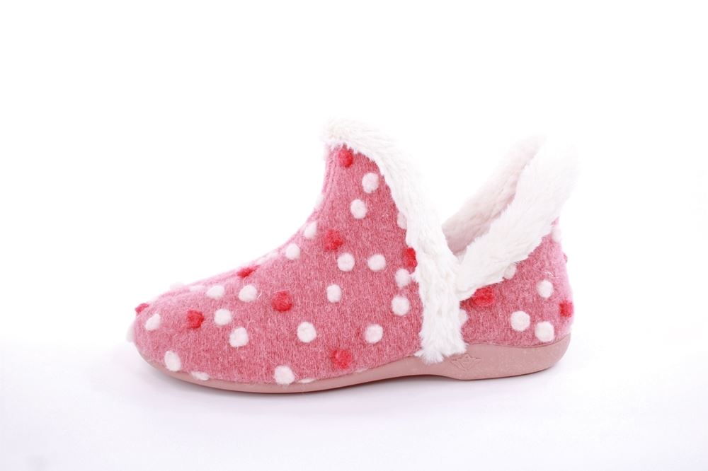 s`knöpfli Damen Schlupfhausschuh rosa, blau S22 Z27751 