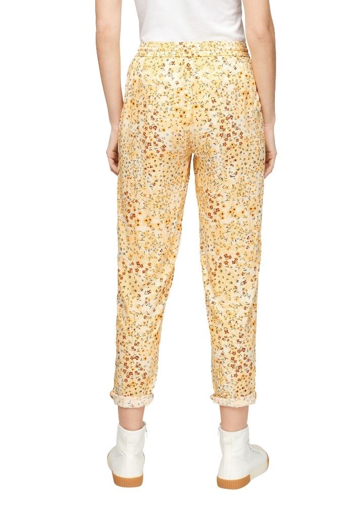 s.Oliver Jogpants Hose bedruckt gelb  2101128 34 | 10A5 Sunlight Y | 