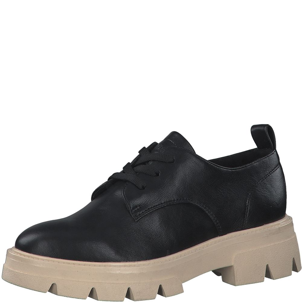 s.Oliver Damen Schnürschuh derbe Sohle schwarz S22 5-5-23700-39 