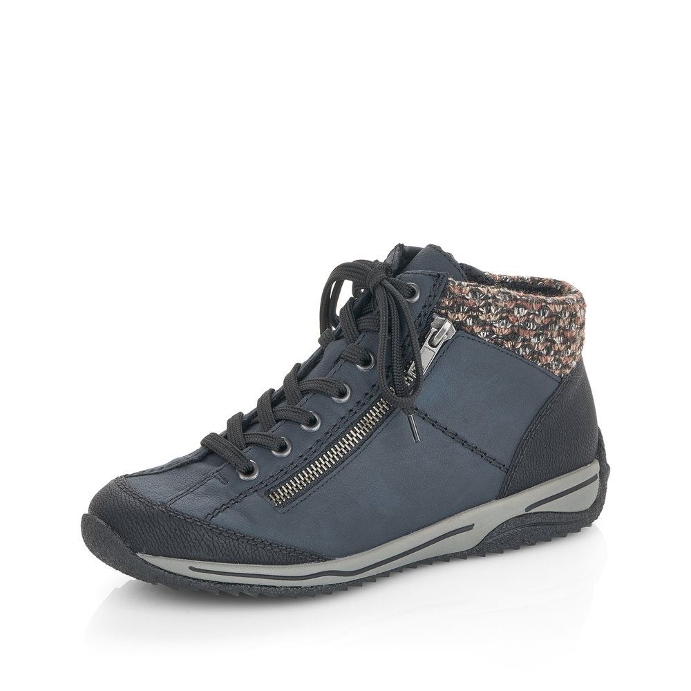 Rieker Antistress Schnürschuh Schnürstiefel blau  S21  L5223-00 37 | schwarz/pazifik | E
