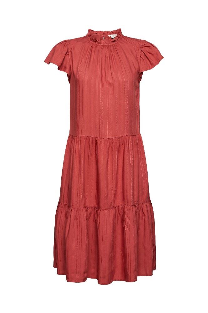 EDC Kleid mit Rüschen-Kragen, LENZING™ ECOVERO™ 042CC1E310 