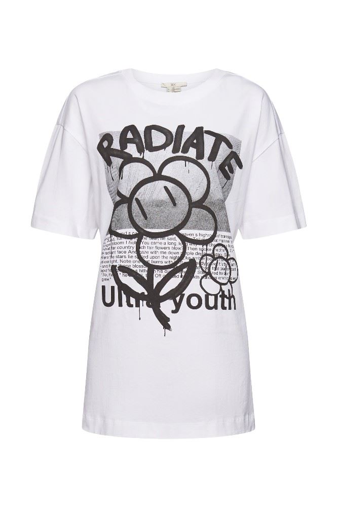 EDC Oversize T-Shirt mit Print 042CC1K331 