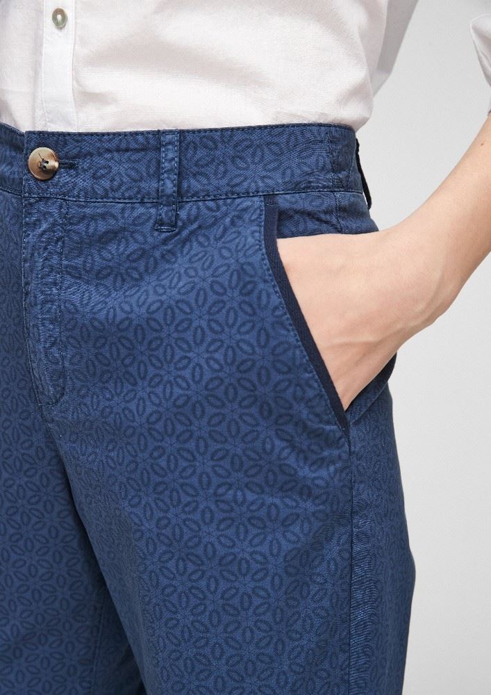 s. Oliver Hose gemustert blau 2100484 