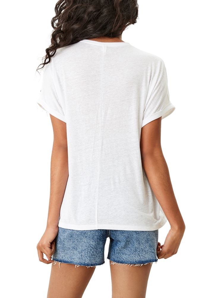 QS designed by Printshirt Leinenmix weiß S12  2113523 XS | 01D0 white plac | 