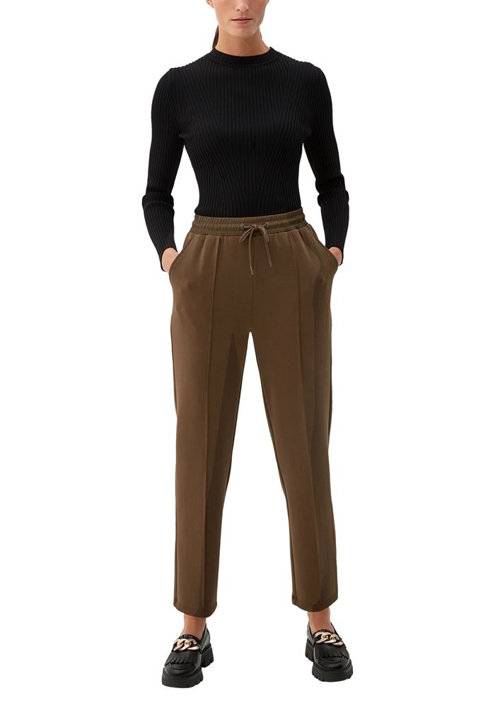 s.Oliver Jogpants mit Ziernaht grau, oliv grün S22  2121610 40 | 9999 GREY/BLACK | 