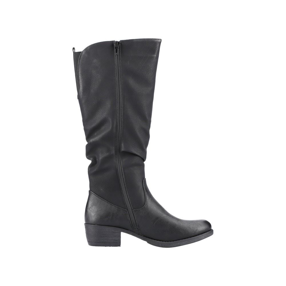Rieker Antistress Damen Langschaftstiefel TEX- Membran kuscheliges Warmfutter schwarz S22 93157-00 40 | schwarz/schwarz | F
