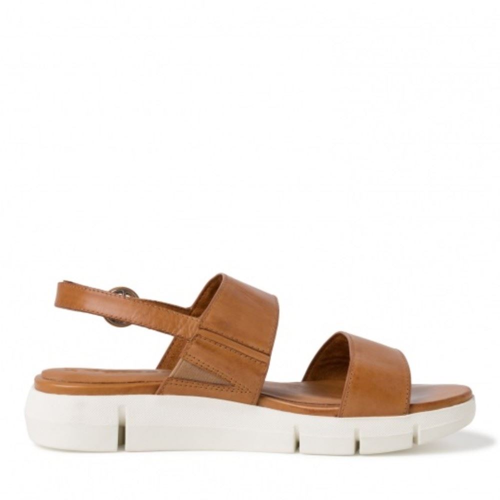 Tamaris Sandale Keilabsatz Leder braun 1-1-28190-34 41 | 370 COGNAC UNI | 