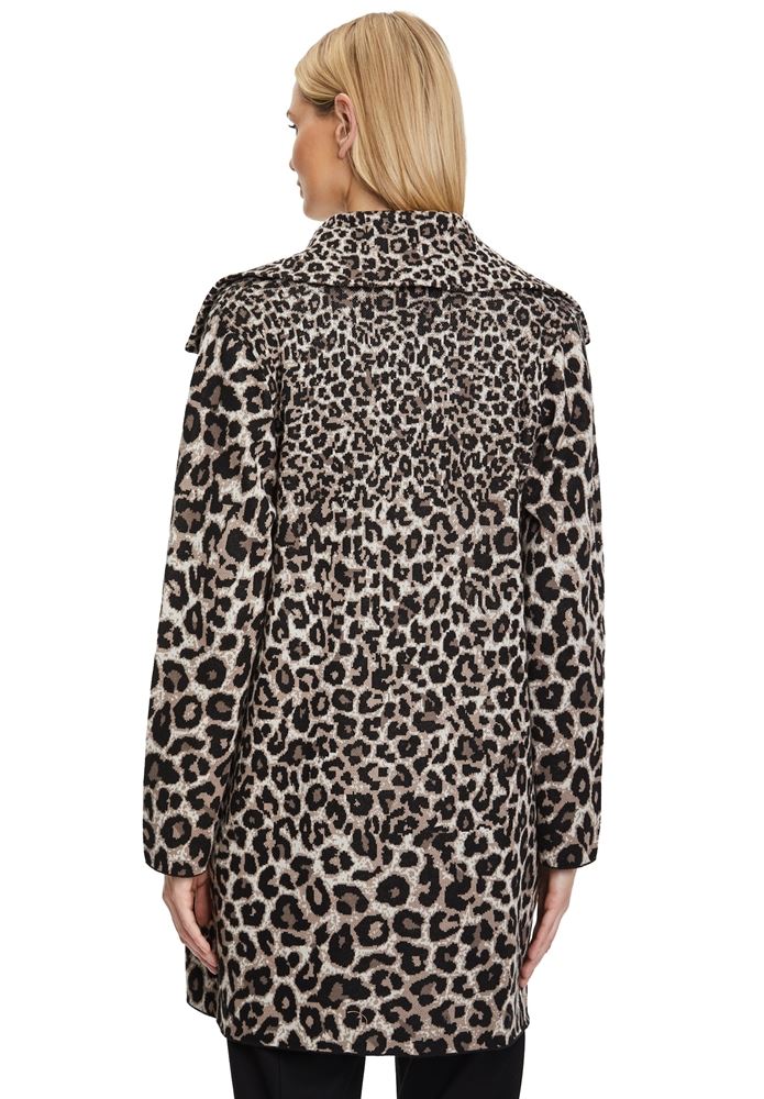 Betty Barclay Strickmantel taupe schwarz Animal S22 57671187 