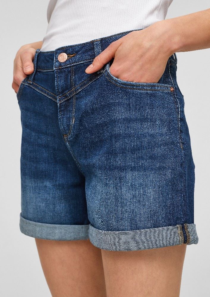 QS designed by Shorts Jeans blau dunkel 2062824 42 | 56Z7 blue stret | 
