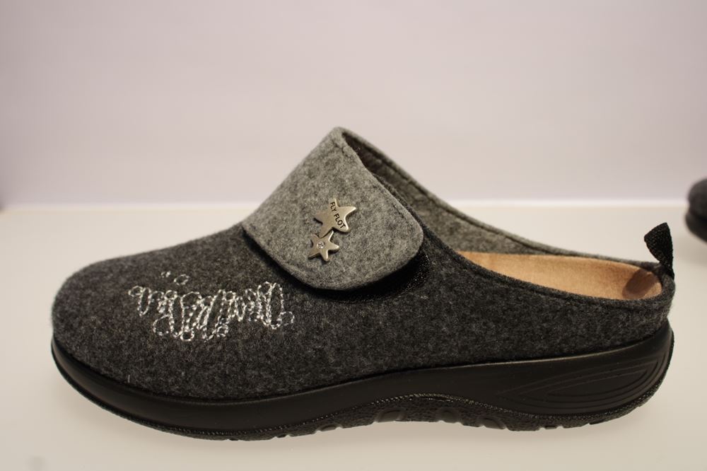 Fly Flot Hausschuhe Hauspantolette grau 63663 37 | grau | 