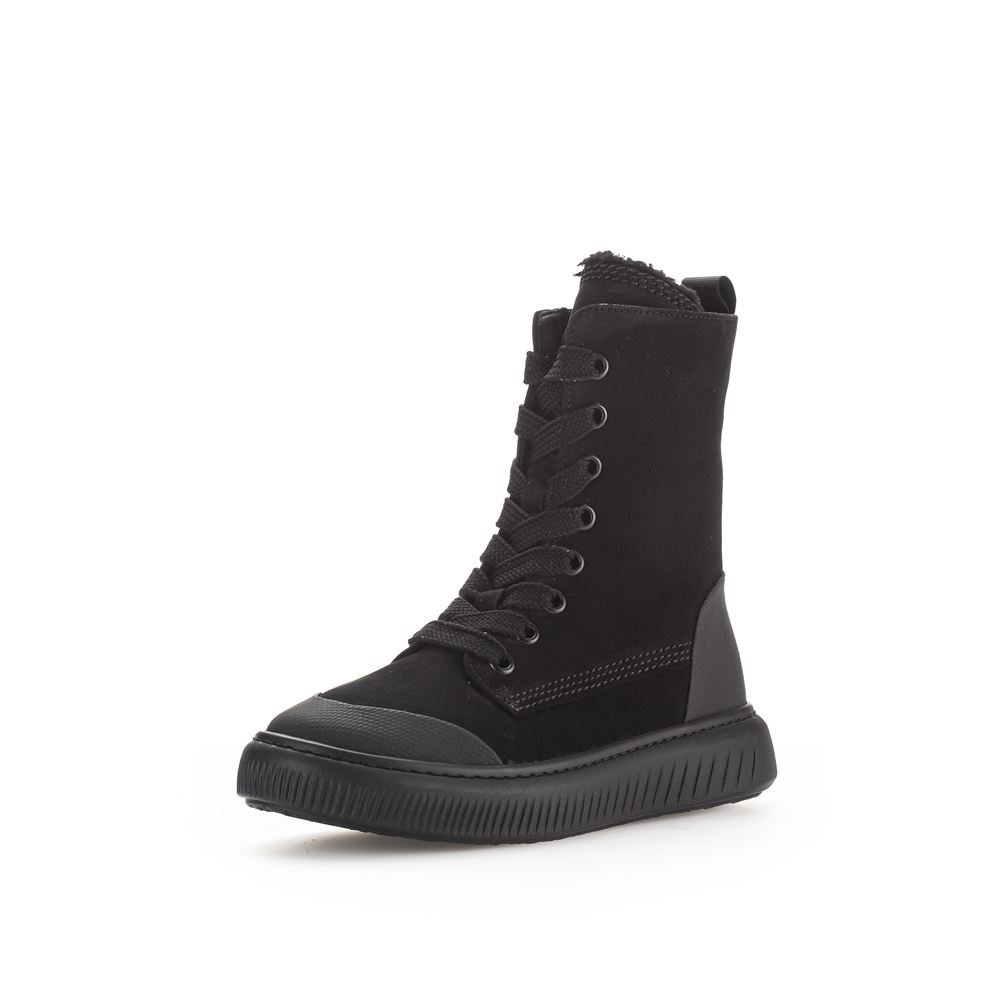 Gabor Damen Winterstiefelette  COMFORT-Mehrweite OPTIFIT-Wechselfußbett warm gefüttert schwarz S22 96.514.91 4,5 | schwarz (Webl.) | H